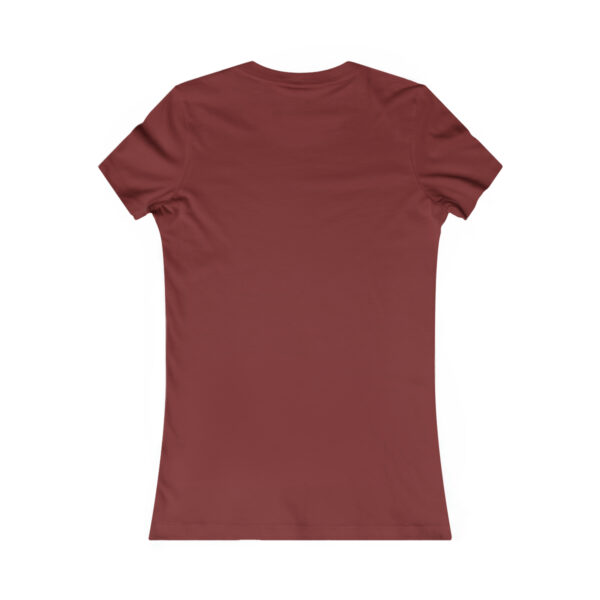 A women 's t-shirt with the back of it.