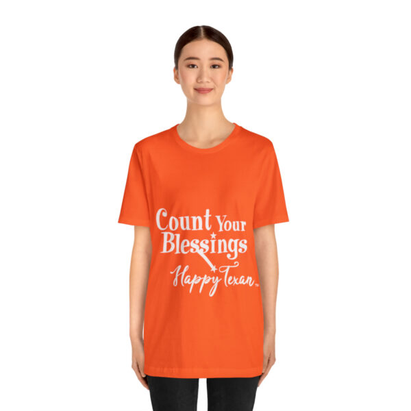 Bella+Canvas 3001 Womens Jersey Short Sleeve Tee - Count Your Blessings unisex t-shirt.