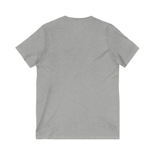 A gray t-shirt with the back of it.