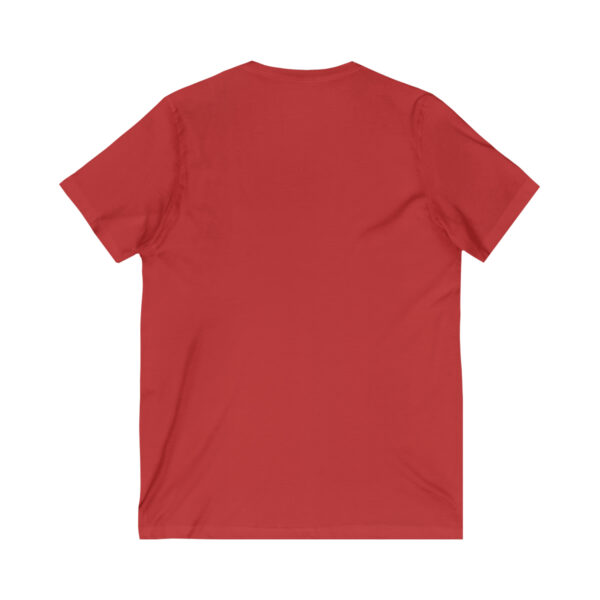 A red t-shirt with the back of it.