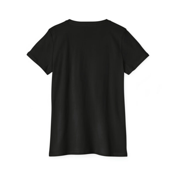 A black t-shirt with the back of it.