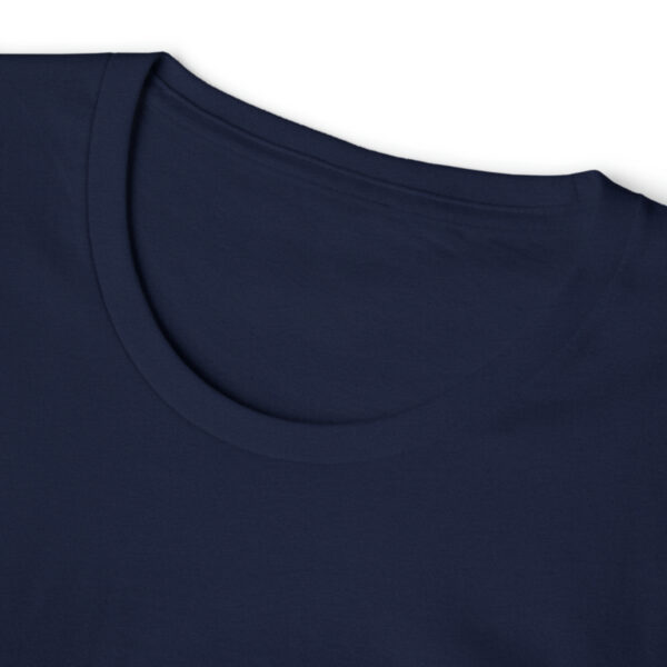 A close up of the neck and collar on a t-shirt