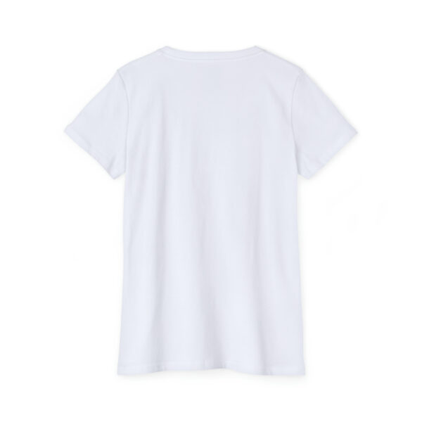 A white t-shirt with the back of it.