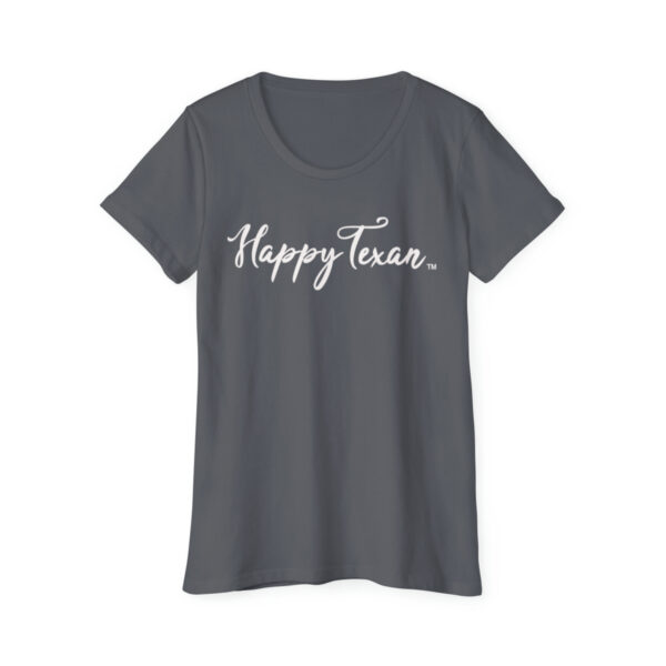 A women 's t-shirt with the words happy texas.