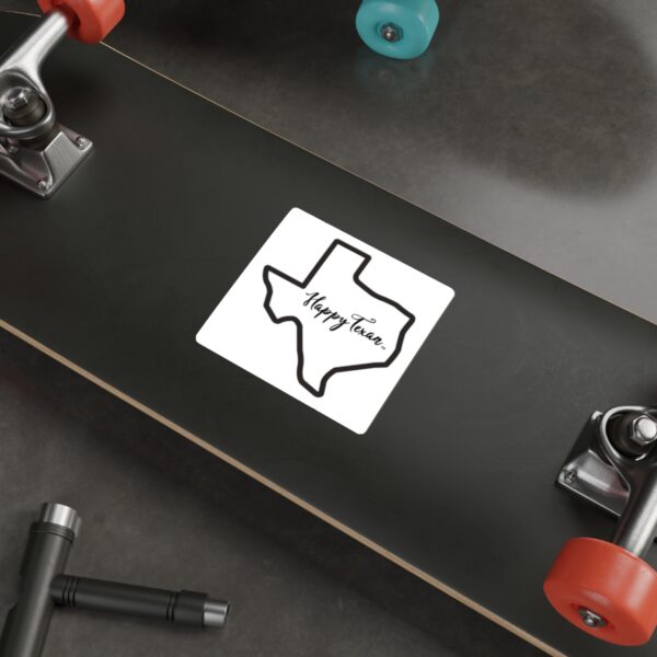 A skateboard with the state of texas on it.