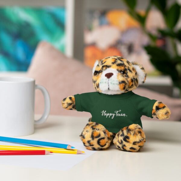 A stuffed animal sitting on top of a table.