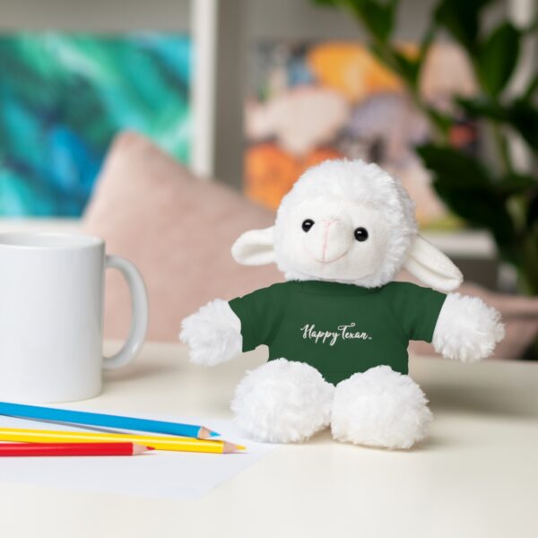 A stuffed animal is sitting on the table