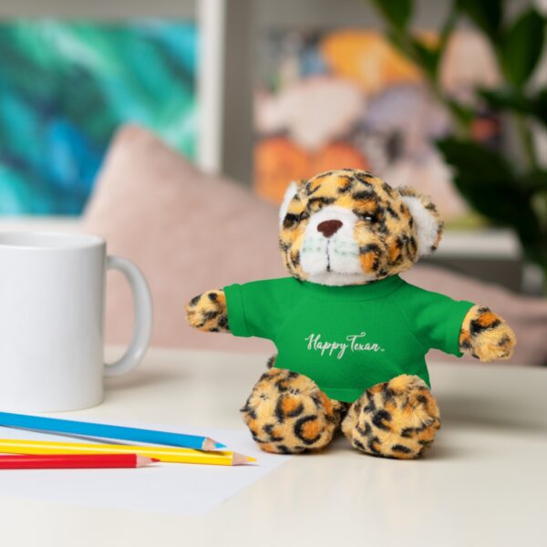 A stuffed animal sitting on top of a table.