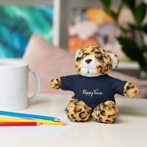 A stuffed animal sitting on top of a table.