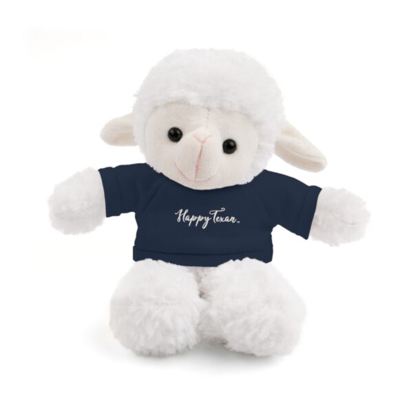 A stuffed animal with a t-shirt on it