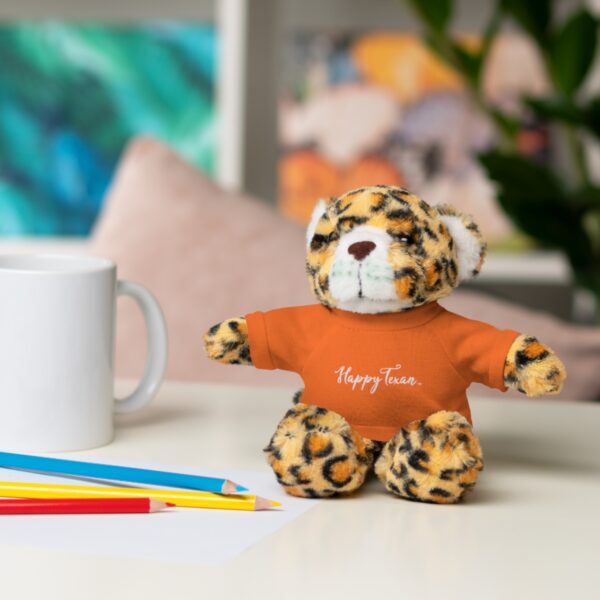 A stuffed animal sitting on top of a table.