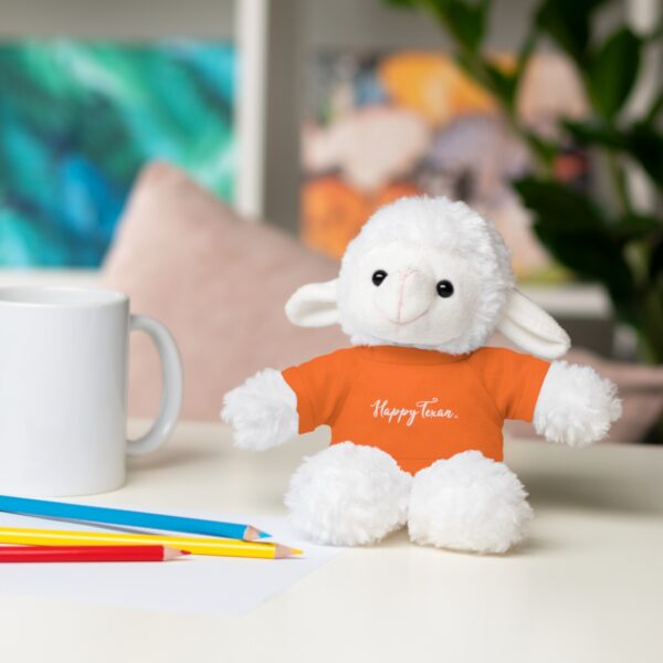 A stuffed animal is sitting on the table