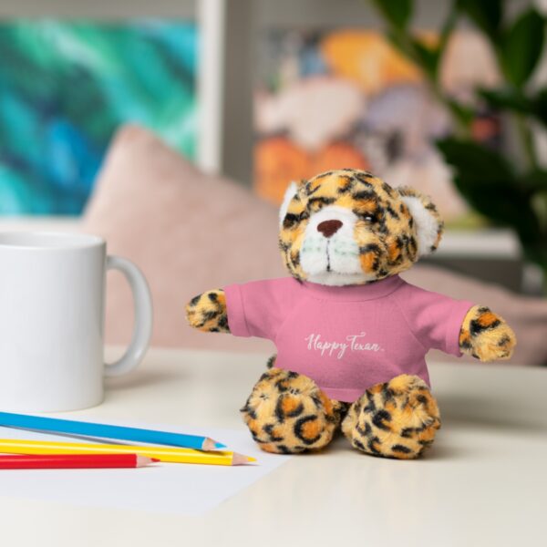 A stuffed animal sitting on top of a table.