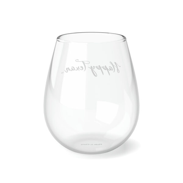 A glass with the words " just right ".