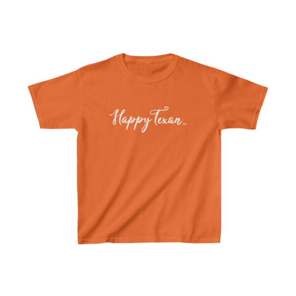 A Kids Heavy Cotton™ Tee with the word happy toa in white lettering.